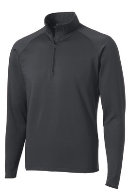 ST850 Sport-Tek Sport-Wick Stretch 1/2-Zip Pullover Charcoal Grey