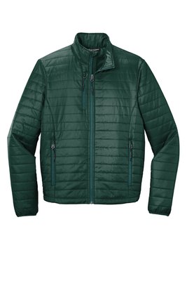 J850 Port Authority Packable Puffy Jacket Tree Green/ Marine Green