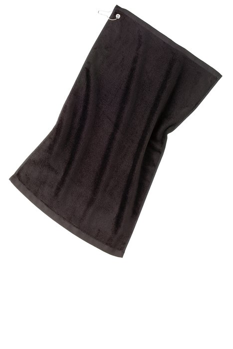 TW51 Port Authority Grommeted Golf Towel Black