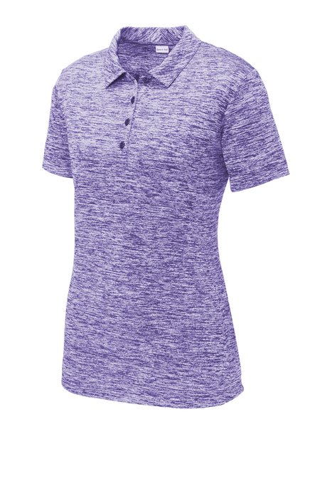 LST590 Sport-Tek 4.1-ounce Ladies PosiCharge Electric Heather Polo Purple Electric