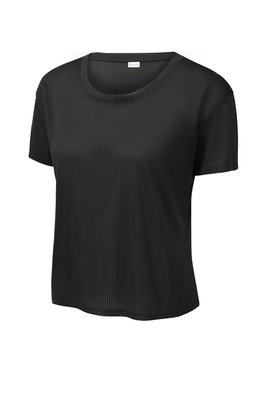 LST411 Sport-Tek Ladies PosiCharge Draft Crop T-Shirt