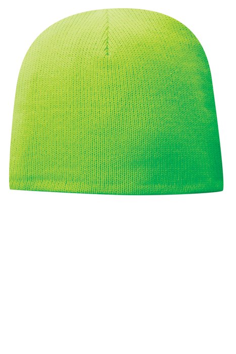 CP91L Port & Company Fleece-Lined Beanie Cap Neon Green