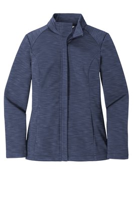 L339 Port Authority Ladies Stream Soft Shell Jacket Dress Blue Navy Heather