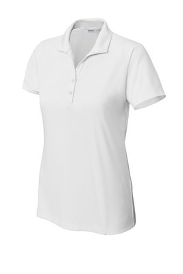 LST725 Sport-Tek Ladies PosiCharge Re-Compete Polo White