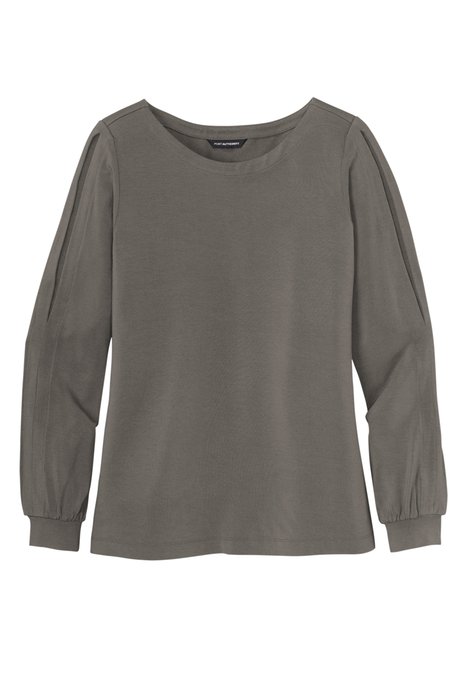 LK5600 Port Authority 6.6-ounce Jewel Neck T-Shirt Sterling Grey