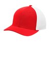 STC40 Sport-Tek Flexfit Air Mesh Back Cap True Red/ White