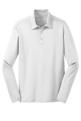 K540LS Port Authority Silk Touch Performance Long Sleeve Polo White