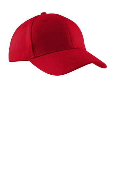 CP82 Port & Company Brushed Twill Cap Red