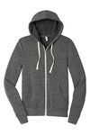 BC3909 BELLA+CANVAS Unisex Triblend Sponge Fleece Full-Zip Hoodie Grey Triblend