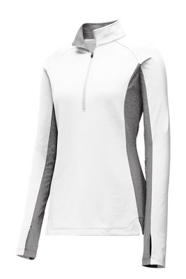 LST854 Sport-Tek Ladies Sport-Wick Stretch Contrast 1/2-Zip Pullover