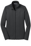 L805 Port Authority Ladies Vertical Texture Full-Zip Jacket Iron Grey/ Black