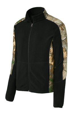 F230C Port Authority Camouflage Microfleece Full-Zip Jacket Black/ Realtree Xtra