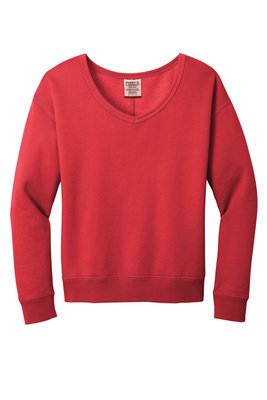 LPC098V Port & Company Ladies Beach Wash Garment-Dyed V-Neck Sweatshirt
