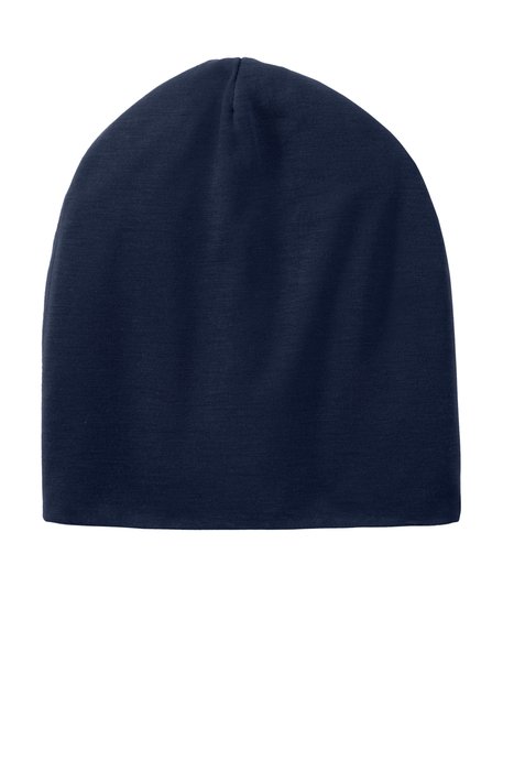 STC35 Sport-Tek PosiCharge Competitor Cotton Touch Jersey Knit Slouch Beanie True Navy