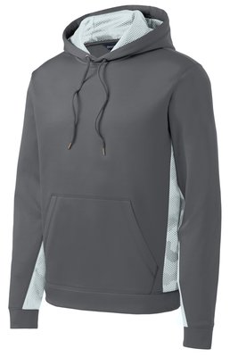 YST239 Sport-Tek Youth Sport-Wick CamoHex Fleece Colorblock Hooded Pullover