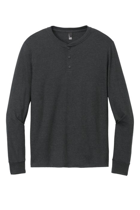 DT145 District Perfect Tri Long Sleeve Henley Black Frost