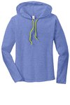 887L Anvil 4.3-ounce 100% Cotton T-Shirt Heather Blue/ Neon Yellow