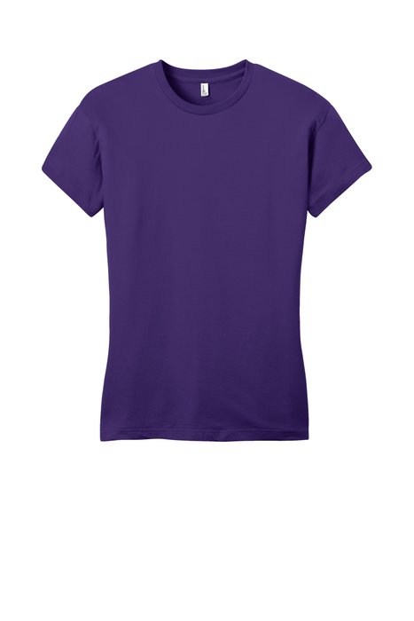 DT6001 District Women's Fitted Very Important Tee Purple