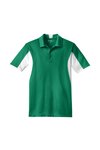 ST655 Sport-Tek 3.8-ounce Side Blocked Micropique Sport-Wick Polo Kelly Green/ White