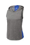 LST410 Sport-Tek Jersey Knit T-Shirt True Royal/ Dark Grey Heather