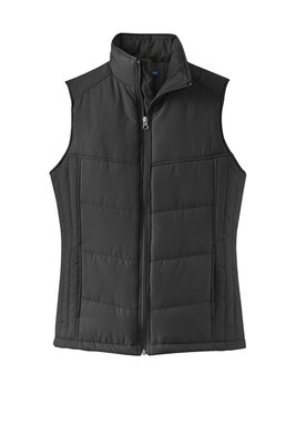 L709 Port Authority Ladies Puffy Vest Black/ Black