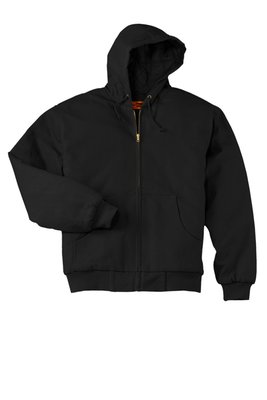 J763H CornerStone Duck Cloth Hooded Work Jacket Black