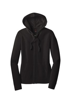 DT2100 District Women's Fitted Jersey Full-Zip Hoodie