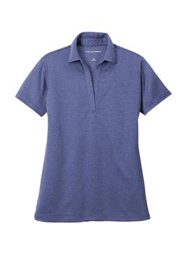 LK542 Port Authority 4-ounce Ladies Heathered Silk Touch Performance Polo Royal Heather
