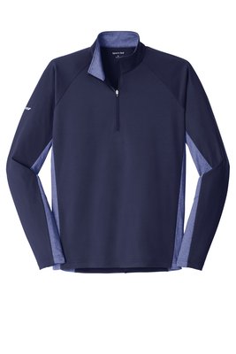 ST854 Sport-Tek Sport-Wick Stretch Contrast 1/2-Zip Pullover True Navy/ True Navy Heather