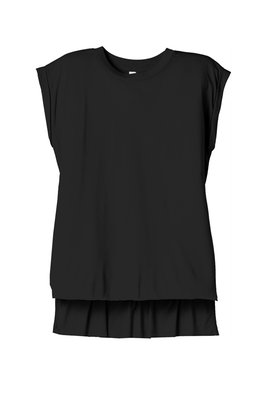 BC8804 Bella+Canvas Women's Flowy Muscle T-Shirt With Rolled Cuffs