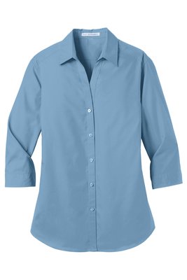LW102 Port Authority Ladies 3/4-Sleeve Carefree Poplin Shirt