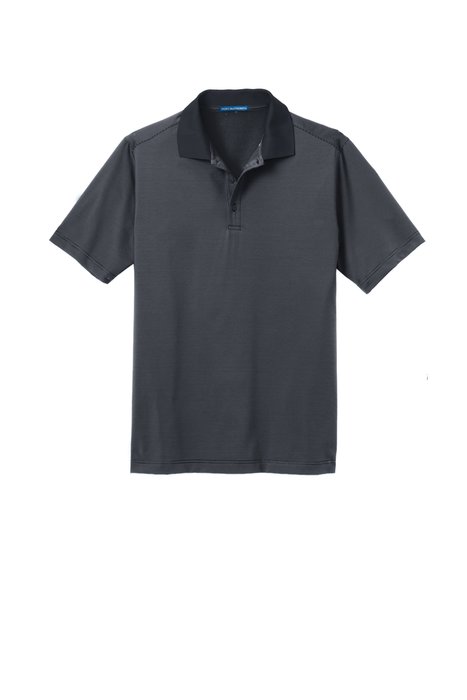 K558 Port Authority 5.3-ounce Fine Stripe Performance Polo Graphite/ Black