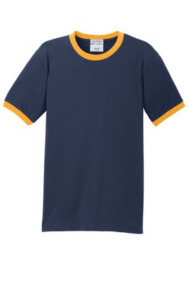 PC54R Port & Company 5.4-ounce 100% Cotton T-Shirt Navy/ Gold