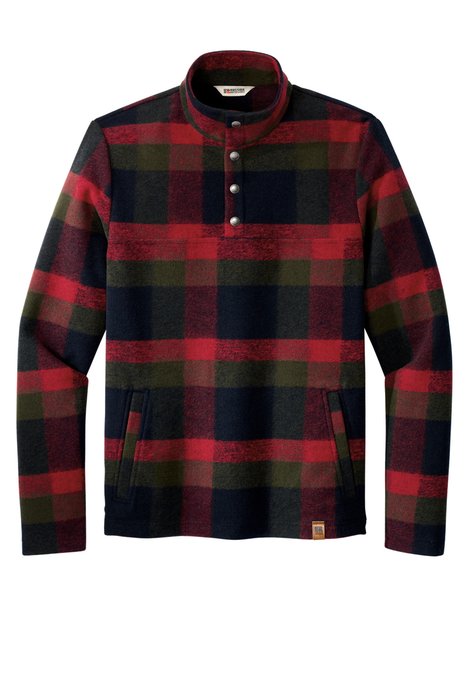 RU551 Russell Outdoors Basin Snap Pullover Red Plaid
