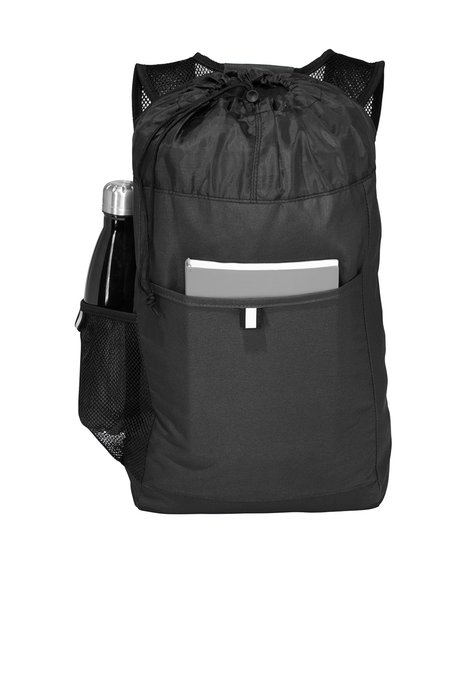 BG211 Port Authority Hybrid Backpack Black/ Black