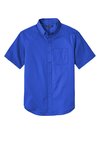W809 Port Authority Short Sleeve SuperPro React Twill Shirt True Royal