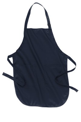 Port Authority Mens Medium Length Apron with Pouch Pockets 
