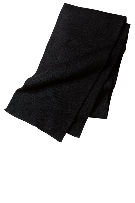 KS01 Port & Company Knitted Scarf Black