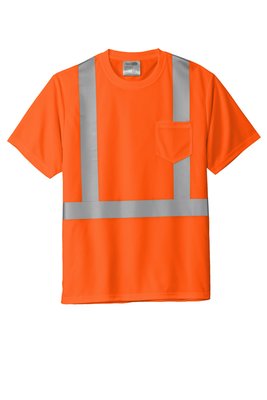 CS200 CornerStone ANSI 107 Class 2 100% Polyester 4.1-ounce T-Shirt Safety Orange