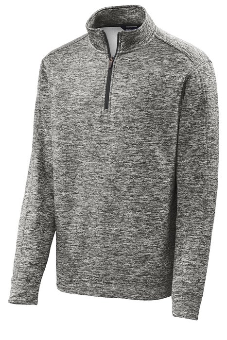 ST226 Sport-Tek PosiCharge Electric Heather Fleece 1/4-Zip Pullover Black Electric