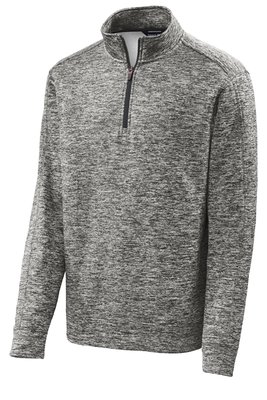 ST226 Sport-Tek PosiCharge Electric Heather Fleece 1/4-Zip Pullover Black Electric