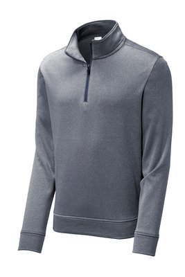 ST263 Sport-Tek PosiCharge Sport-Wick Heather Fleece 1/4-Zip Pullover True Navy Heather