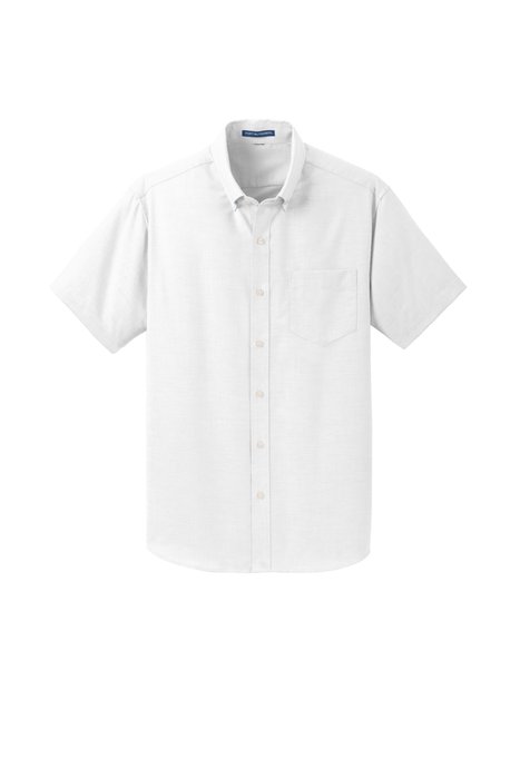 S659 Port Authority Short Sleeve SuperPro Oxford Shirt White