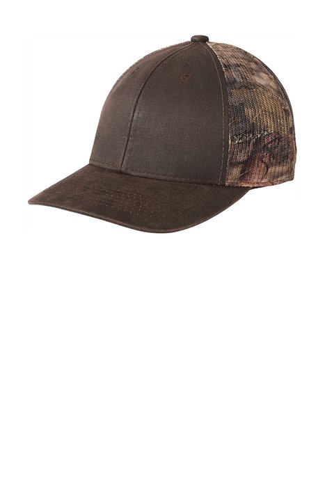 C891 Port Authority Pigment Print Camouflage Mesh Back Cap Mossy Oak Break Up Country/ Brown