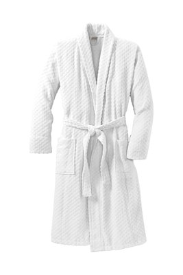 R103 Port Authority Checkered Terry Shawl Collar Robe