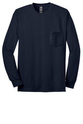 2410 Gildan Ultra Cotton 100% Cotton Long Sleeve T-Shirt with Pocket