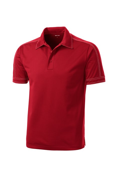 ST659 Sport-Tek 3.8-ounce Contrast Stitch Micropique Sport-Wick Polo True Red