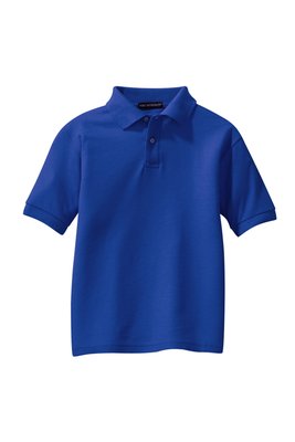 Y500 Port Authority 5-ounce Youth Silk Touch Polo Royal