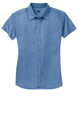 LSP11 Port & Company - Ladies Short Sleeve Value Denim Shirt