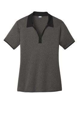 LST667 Sport-Tek 3.8-ounce Ladies Heather Contender Contrast Polo